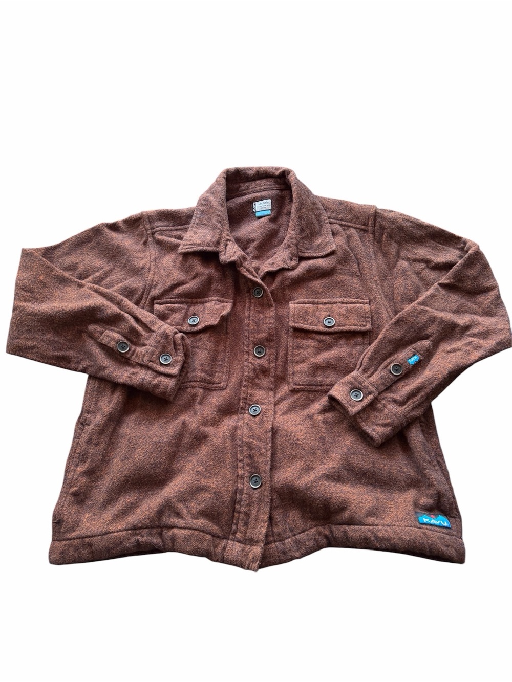 Kavu Brown 100% Cotton Acacia Button Up Long Sleeve Shirt Jacket Medium